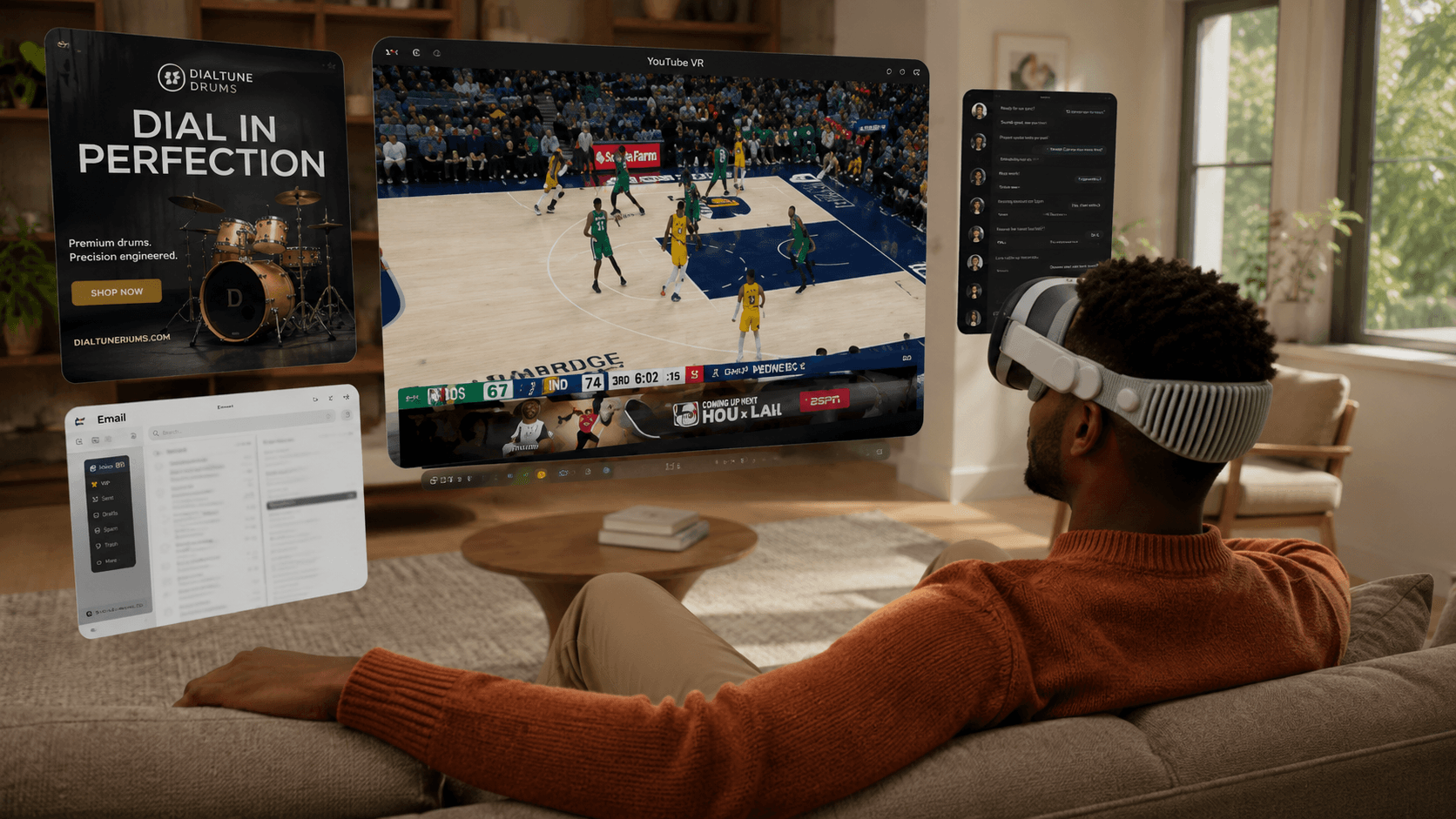 Ad serving on XR headset
